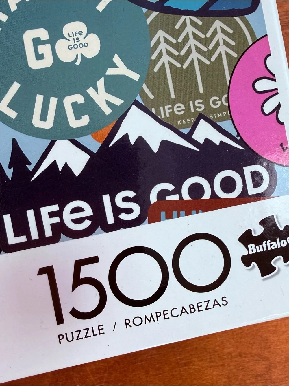 1500 piece Life Is Good Sticker Collage Puzzle - Colorful Multi Sticker Design